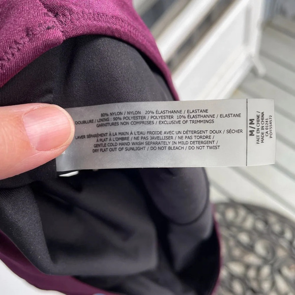 Simons BNWT Merlot  one piece cut out bathing suit, medium - Picture 4 of 7